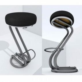 Mô hình ghế tròn quầy bar 3d