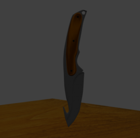 Kitchen Gut Knife 3d model