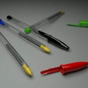 बेसिक स्कूल पेन 3डी मॉडल