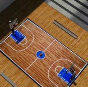 3d модель стадіону баскетбольного майданчика