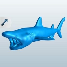 Modelo 3d do tubarão-frade