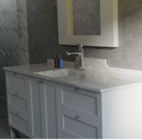 Bathroom Cabinet With Mirror 3d model