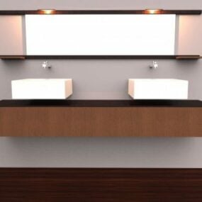 3д модель настенной раковины для ванной комнаты