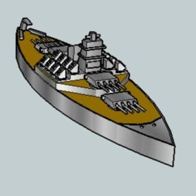 Watercraft Painted Pleasure Boat 3d model