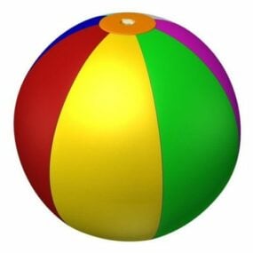 Modello 3d colorato del pallone da spiaggia
