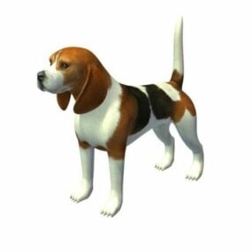 مدل سه بعدی سگ بیگل