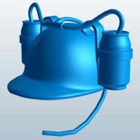 Protestní klobouk s dívčí postavou 3D modelem