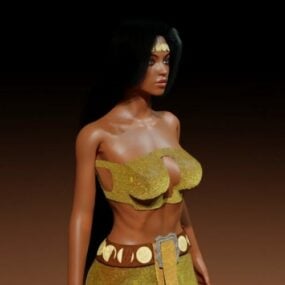ベリーダンサーの女の子キャラクター3Dモデル