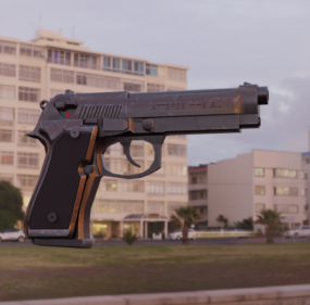 Beretta Pistol Gun V1 3d-model