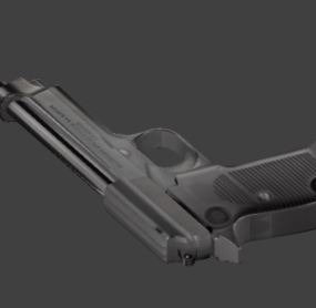 Modelo 3D da arma de revólver Beretta