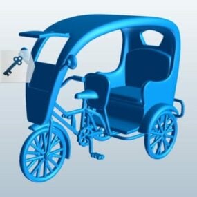 Bicycle Rickshaw Vehicle 3d model