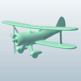 Vintage Biplane Airplane 3D-malli