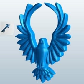 Modello 3d della decorazione delle ali dell'uccello dell'aquila