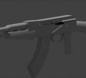 Black Ak-47 Gun 3d model