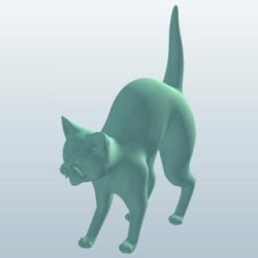 黒猫 Lowpoly 動物の3Dモデル