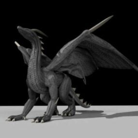 Krása drak Rigged 3D model