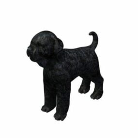 โมเดล 3 มิติสุนัขพันธุ์รัสเซียนเทอร์เรียร์สีดำ