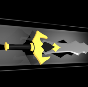 Modelo 3d de espada de lâmina
