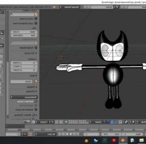 Bendy Cartoon Character 3d model