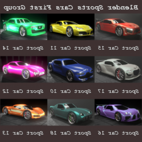 Sports Cars Collection 3d model