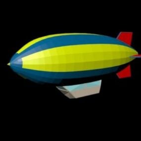 Modelo 3d de balão transportador de dirigível