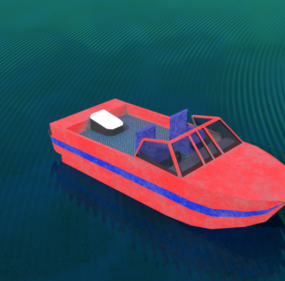 Sürat Teknesi Lowpoly 3d modeli