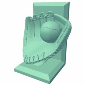 Bookend Baseball With Glove Printable 3d model