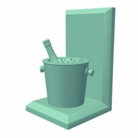 Bookend Champagne Bucket 3d model