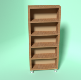 Empty Bookshelf 3d model