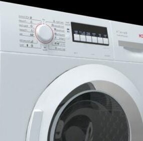 Washing Machine On Circle Floor 3d model