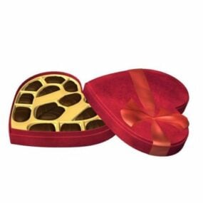 Chocolate Heart Box 3d model