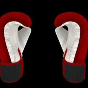 Boxing Gloves Red Color 3d model