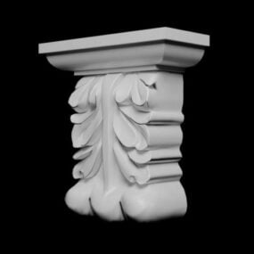3д модель компонента европейской каменной колонны