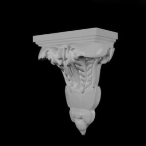 مدل سه بعدی تزئین سر ستون براکت