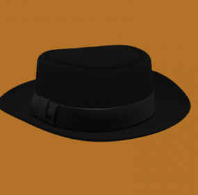 Μαύρο καπέλο τρισδιάστατο μοντέλο