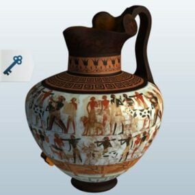 Gammel egyptisk vase 3d-modell