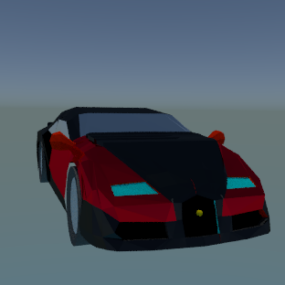 Rød Bugatti Veyron 3d-modell