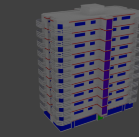 ساختمان آپارتمان بلندمرتبه مدل سه بعدی
