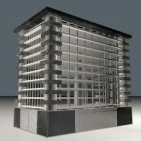 Mô hình 3d tòa nhà kính văn phòng