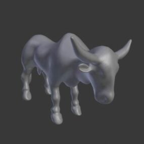Toro Lowpoly Esculpir modelo 3d