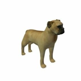 Raza de perro Bullmastiff modelo 3d