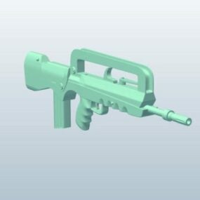 3D model laserové pušky Scifi