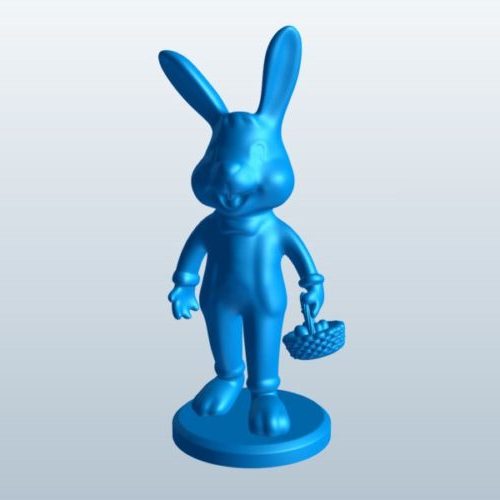 Bunny Holding Basket Figurine