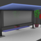 Lowpoly Busstation