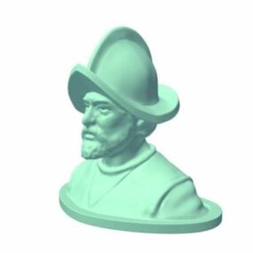 Buste du conquistador espagnol modèle 3D