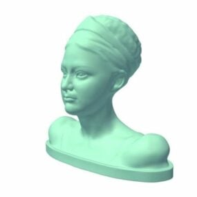 Simple Human Head Bust 3d model