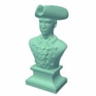 European Bust Soldier Colonial With Hat