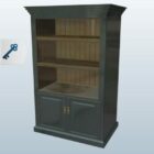 Empty Wood Cabinet Bookcase