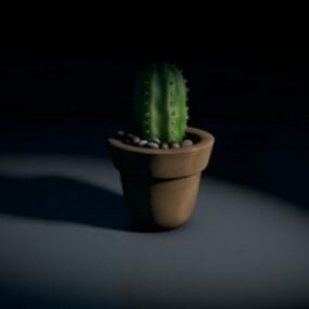 Cactus en pot V1 modèle 3D
