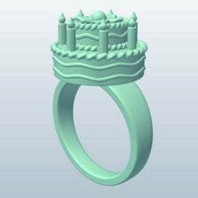 Pastel en anillo modelo 3d